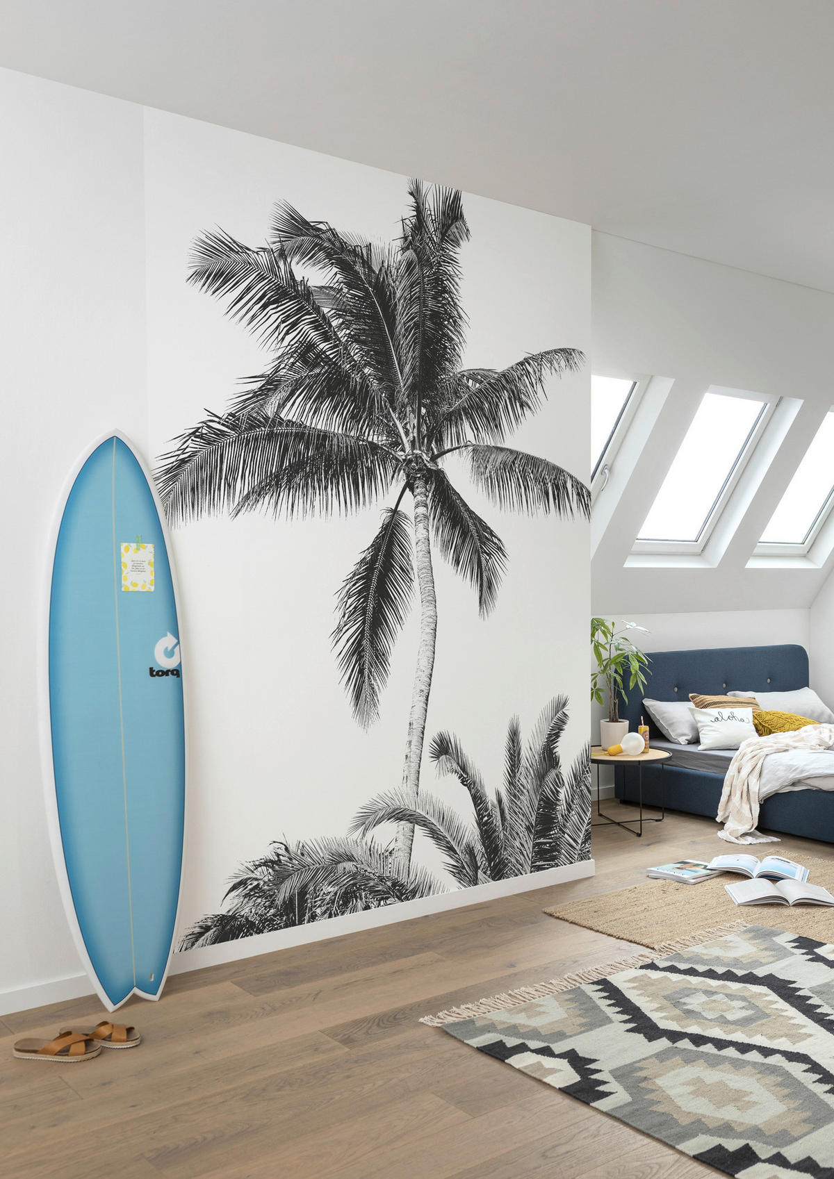 Komar Fototapete Retro Palm B/L: ca. 200x250 cm Retro Palm - (200,00/250,00cm) - Komar