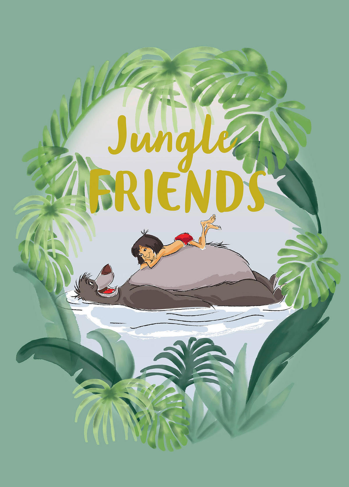 Komar Poster Jungle Book Friends Disney B/L: ca. 50x70 cm Jungle Book Friends - (50,00/70,00cm) - Komar