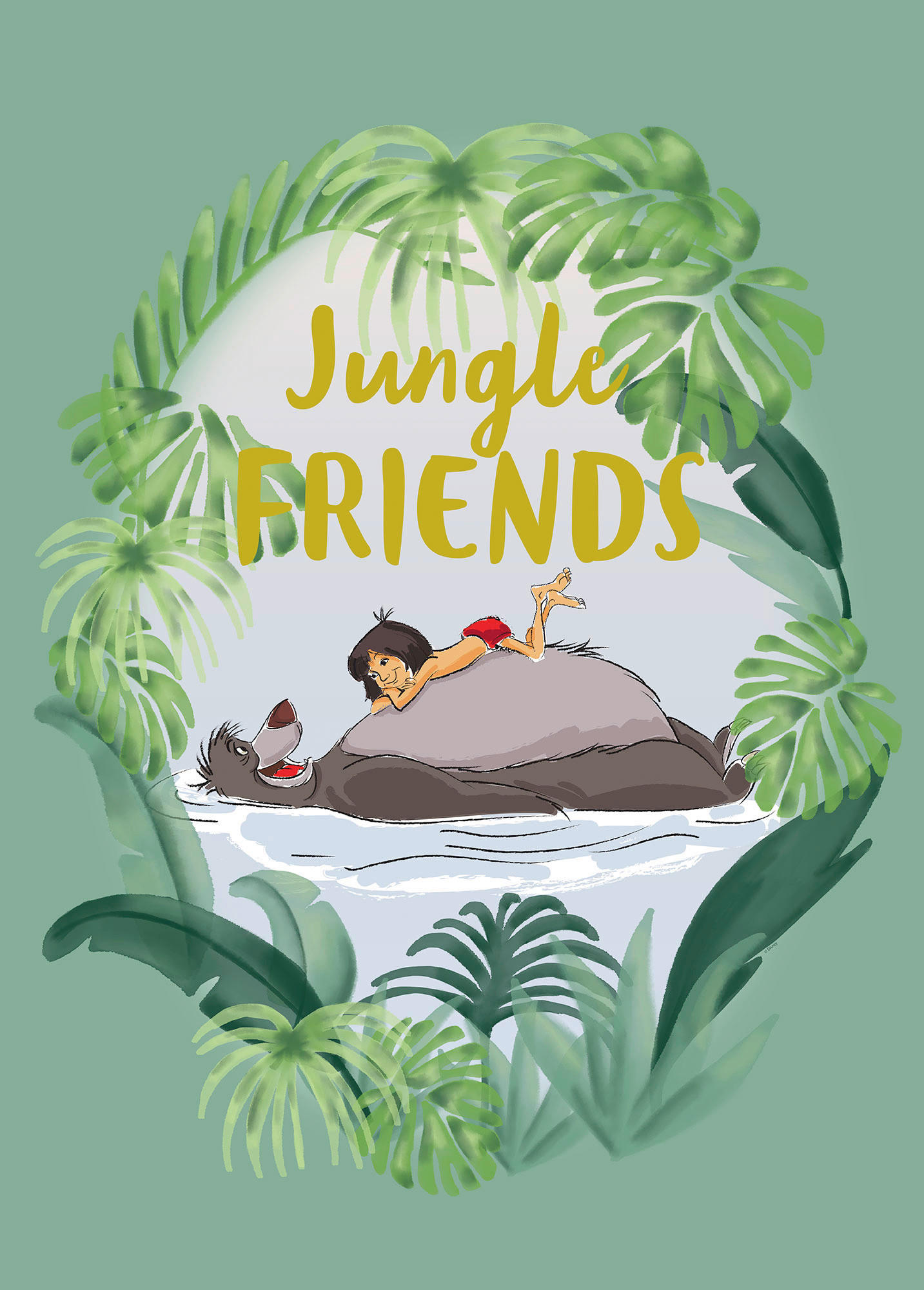 Komar Wandbild Jungle Book Friends Disney B/L: ca. 50x70 cm günstig online kaufen