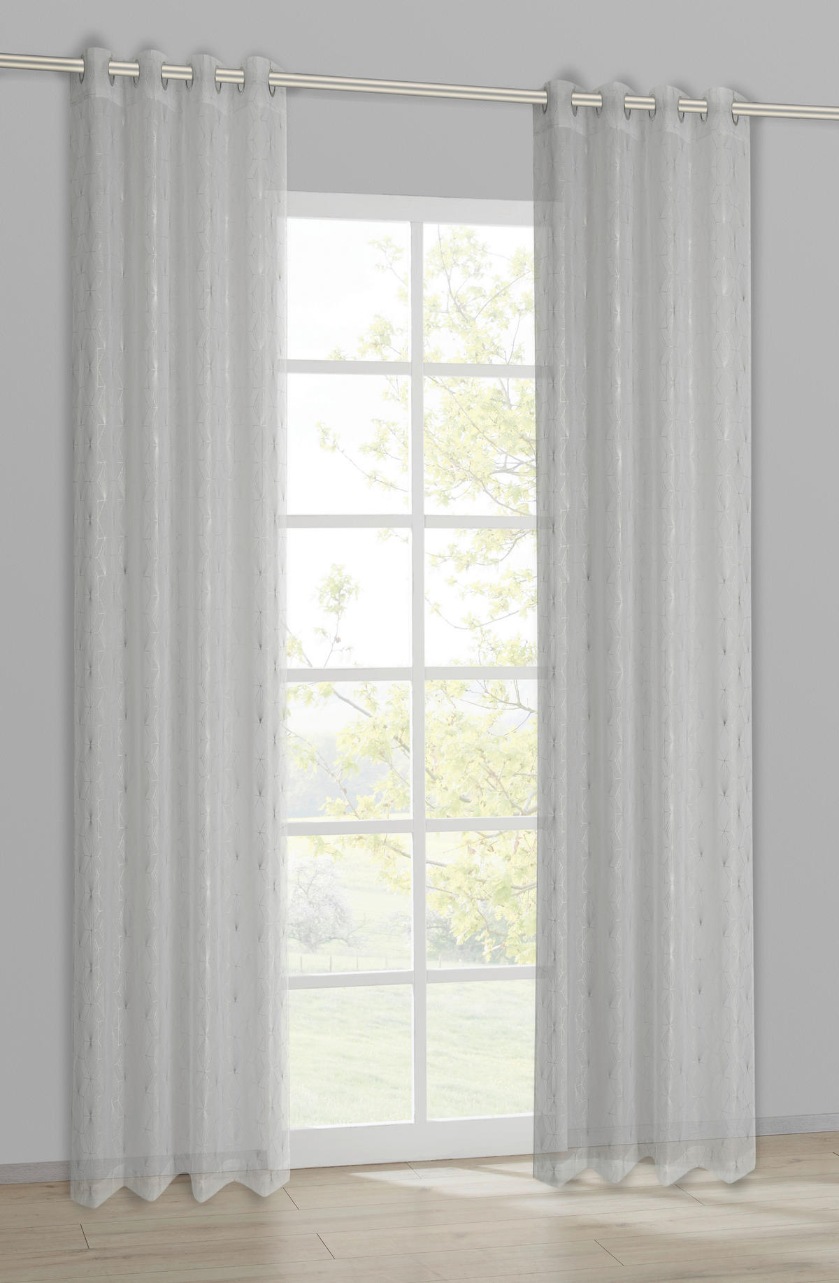 POCOline Ösenvorhang Diana weiß B/L: ca. 140x245 cm Diana - weiß (140,00/245,00cm) - POCOline