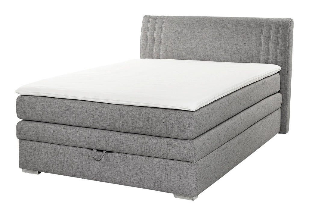 Boxspringbett  grau Liegefläche B/L: ca. 140x200 cm Amira_Boxspringbett - grau (154,00/105,00/217,00cm)