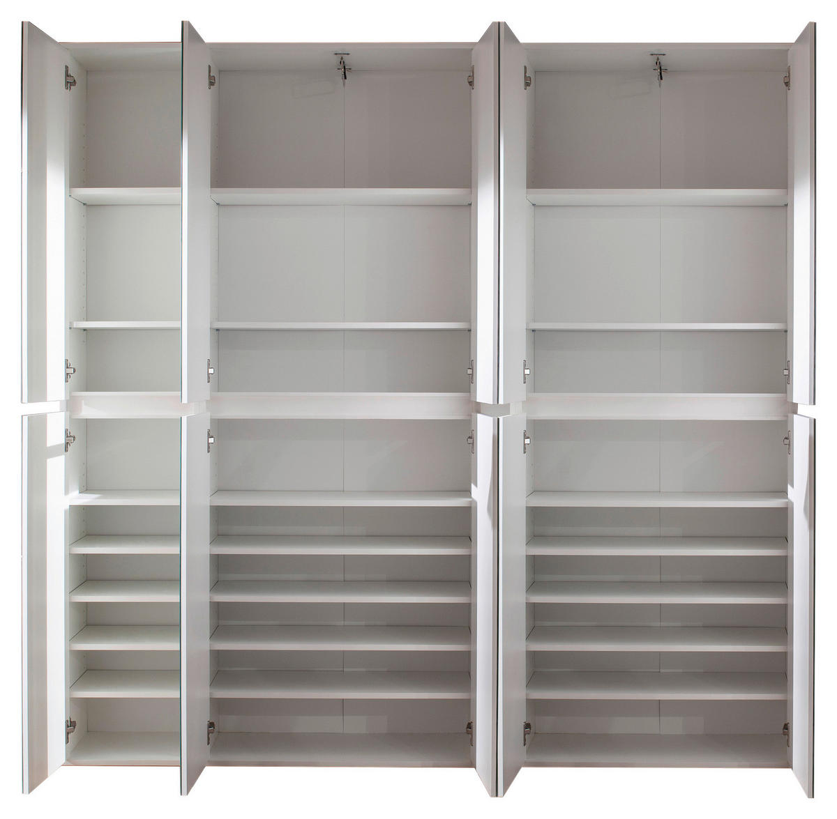 Garderobenschrank Mirror weiß B/H/T: ca. 185x191x34 cm Mirror - weiß (185,00/191,00/34,00cm) - Trendteam