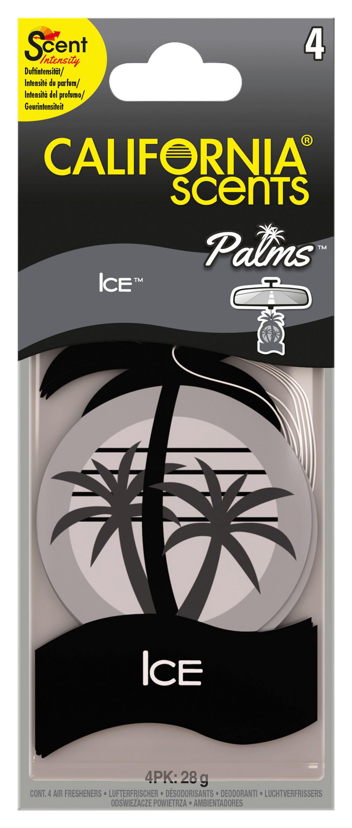 California Scents Lufterfrischer KFZ-Lufterfrischer_DuftPalme_4Stck. - California Scents