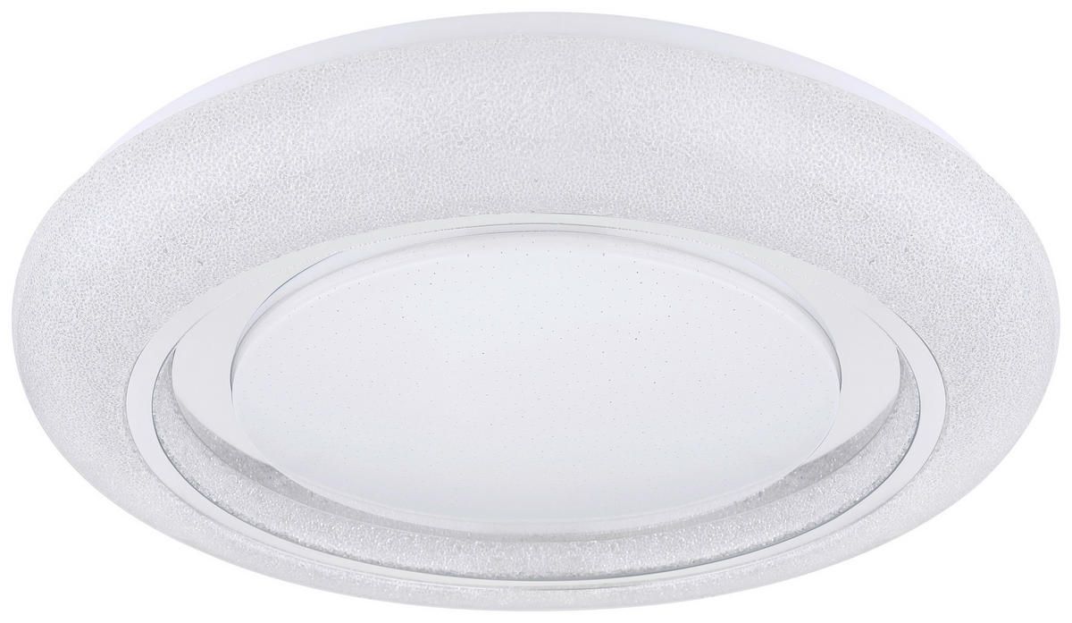 GLOBO Smarte Deckenleuchte 483111-28SH weiß Opal Acryl Chrom Metall H/D: ca. 7x48 cm Rada - weiß/Opal (48,00/7,00cm) - GLOBO