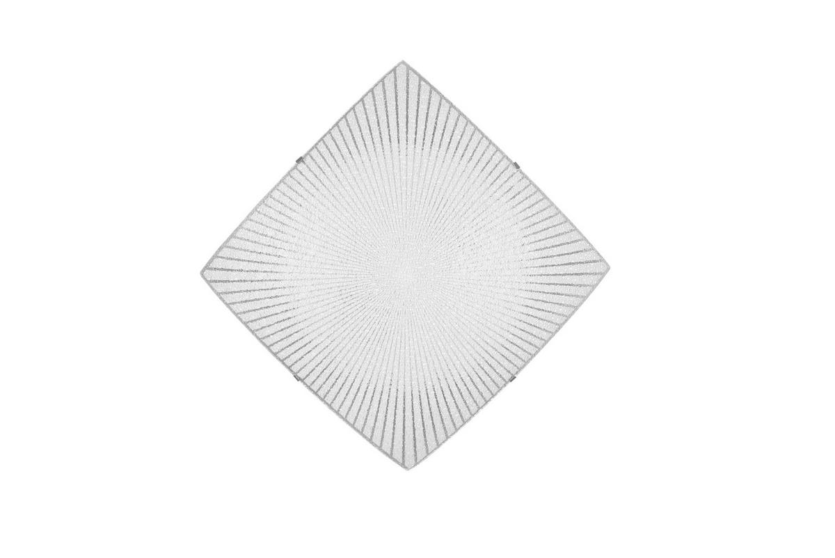 TRIO Deckenleuchte  612200200   Elisa Chrom transparent Metall Glas B/H/L: ca. 40x9x40 cm E27 2 Brennstellen Elisa - Chrom/transparent (40,00/40,00/9,00cm) - Trio