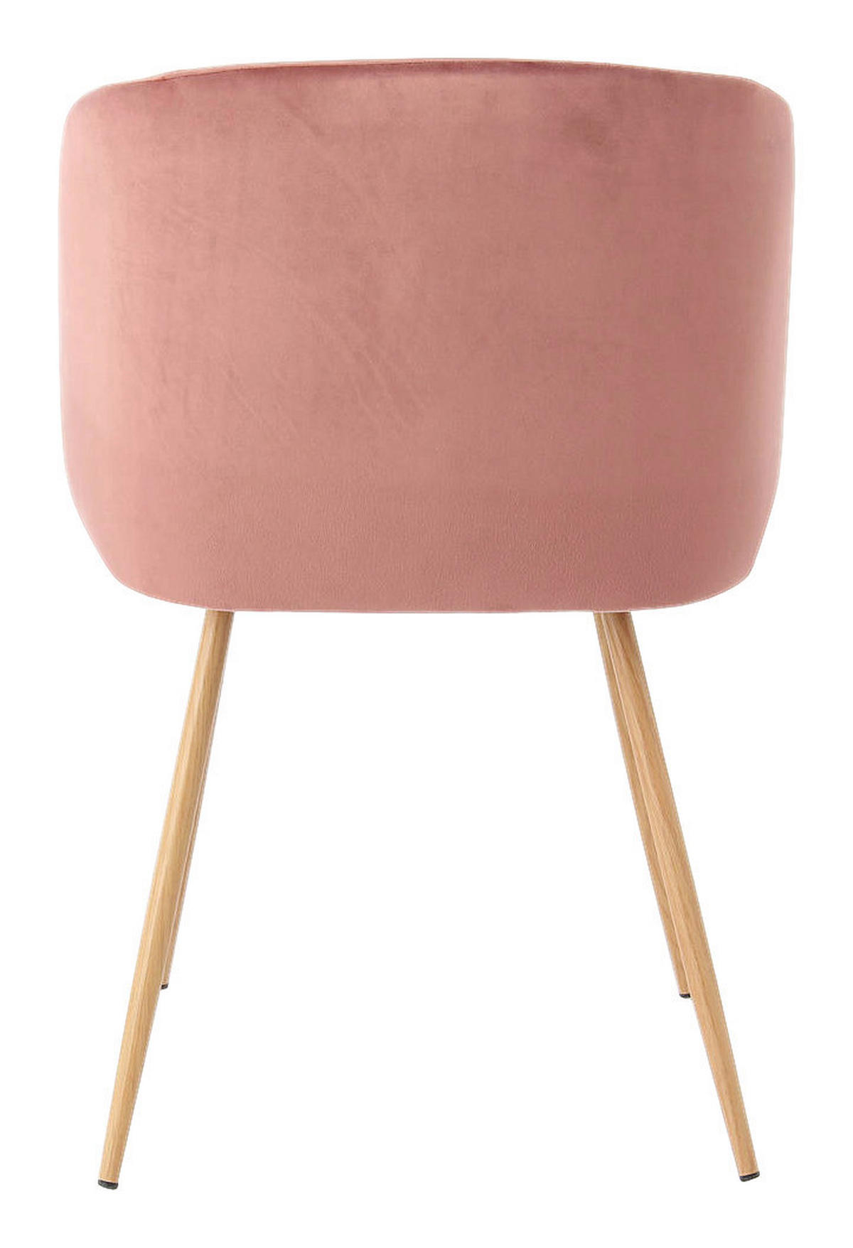 Stuhl Celina 100 2er rosa Microfaser B/H/T: ca. 54x84x56 cm Celina 100 2er - Eiche/rosa (54,00/84,00/56,00cm) - 360 Living