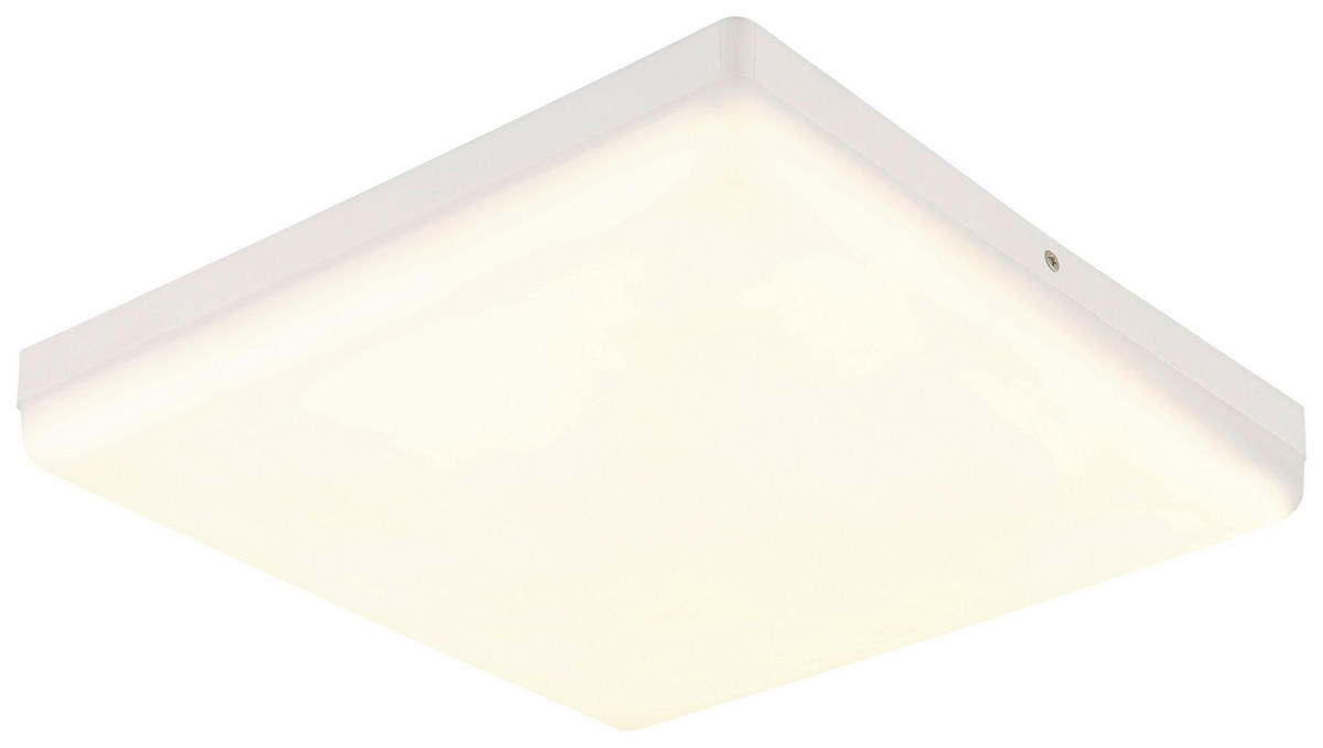 GLOBO Deckenleuchte weiß Opal Kunststoff B/H/T/L: ca. 30x5x30x30 cm 1 Brennstellen MATTHEW - weiß/Opal (30,00/30,00/5,00cm) - GLOBO