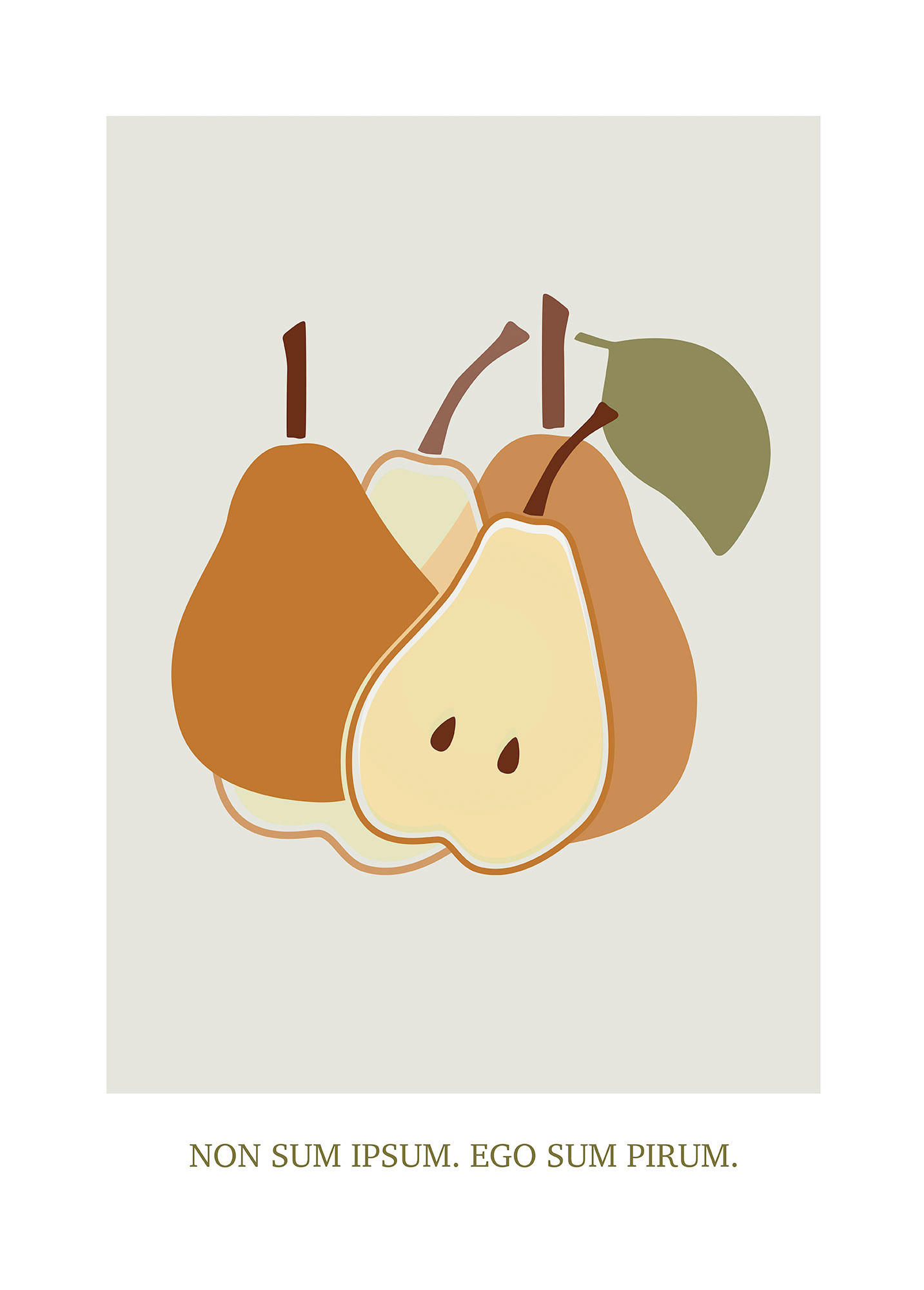 Komar Poster Cultivated Pears Pflanzen B/L: ca. 50x70 cm Cultivated Pears - (50,00/70,00cm) - Komar