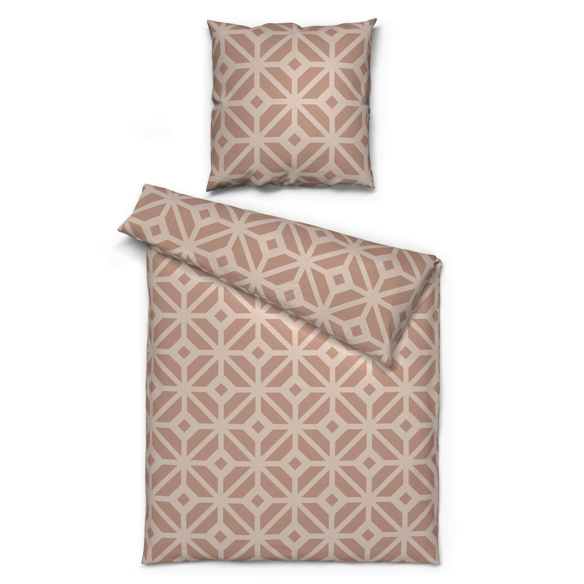 Microfaser Bettwäsche Fleece Bettwäsche_Fleece Grafik 135x200cm - beige (135,00/200,00cm)