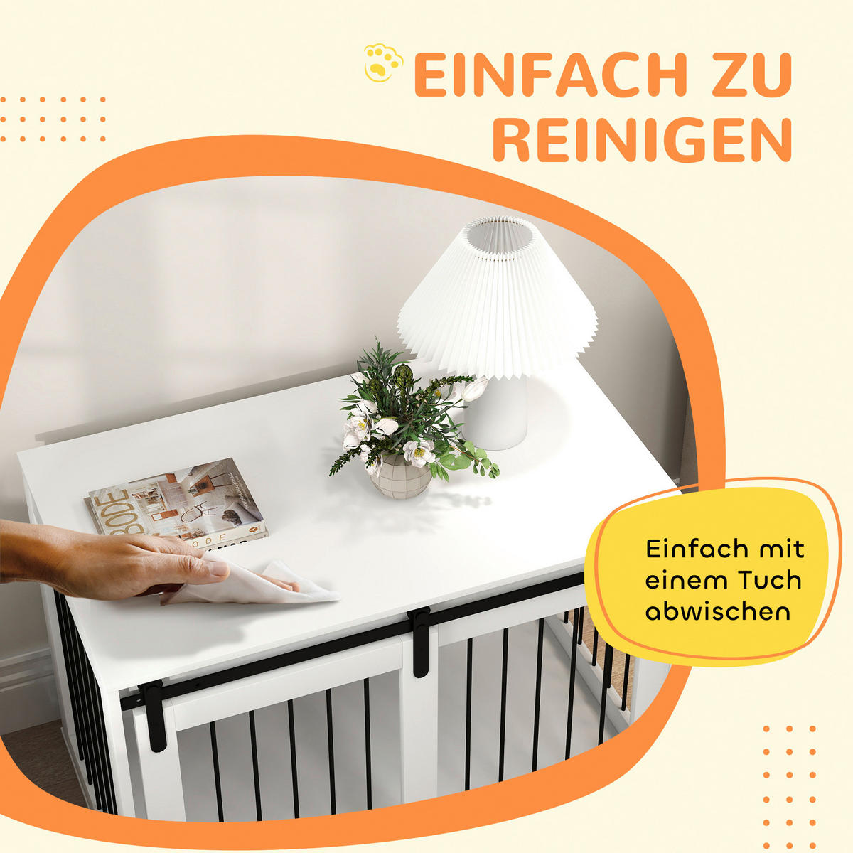 PawHut Hundekäfig weiß Stahl B/H/L: ca. 58x61x98 cm Hundekäfig - weiß (98,00/58,00/61,00cm) - PawHut
