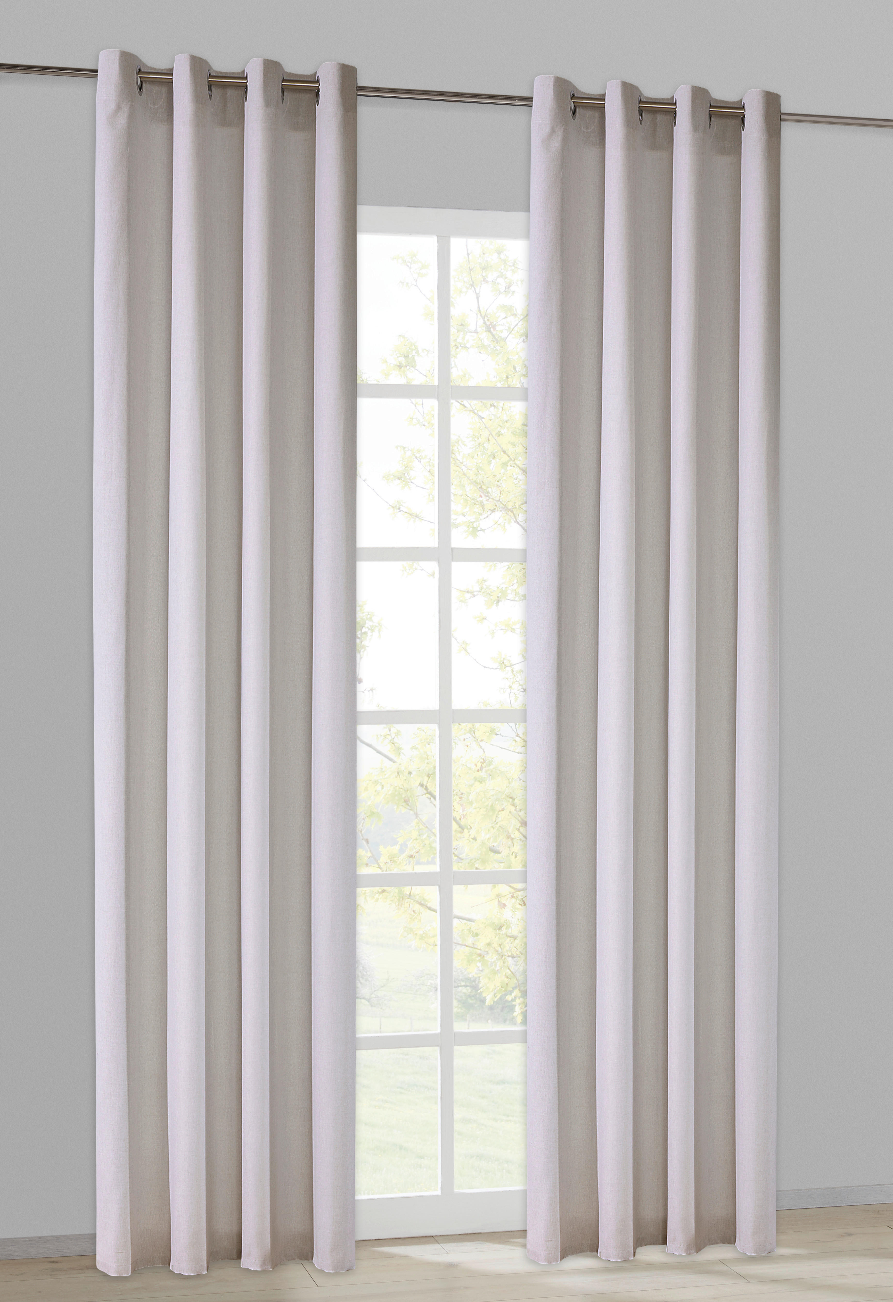 Ösenvorhang Sevilla sand B/L: ca. 135x245 cm Sevilla - sand (135,00/245,00cm)