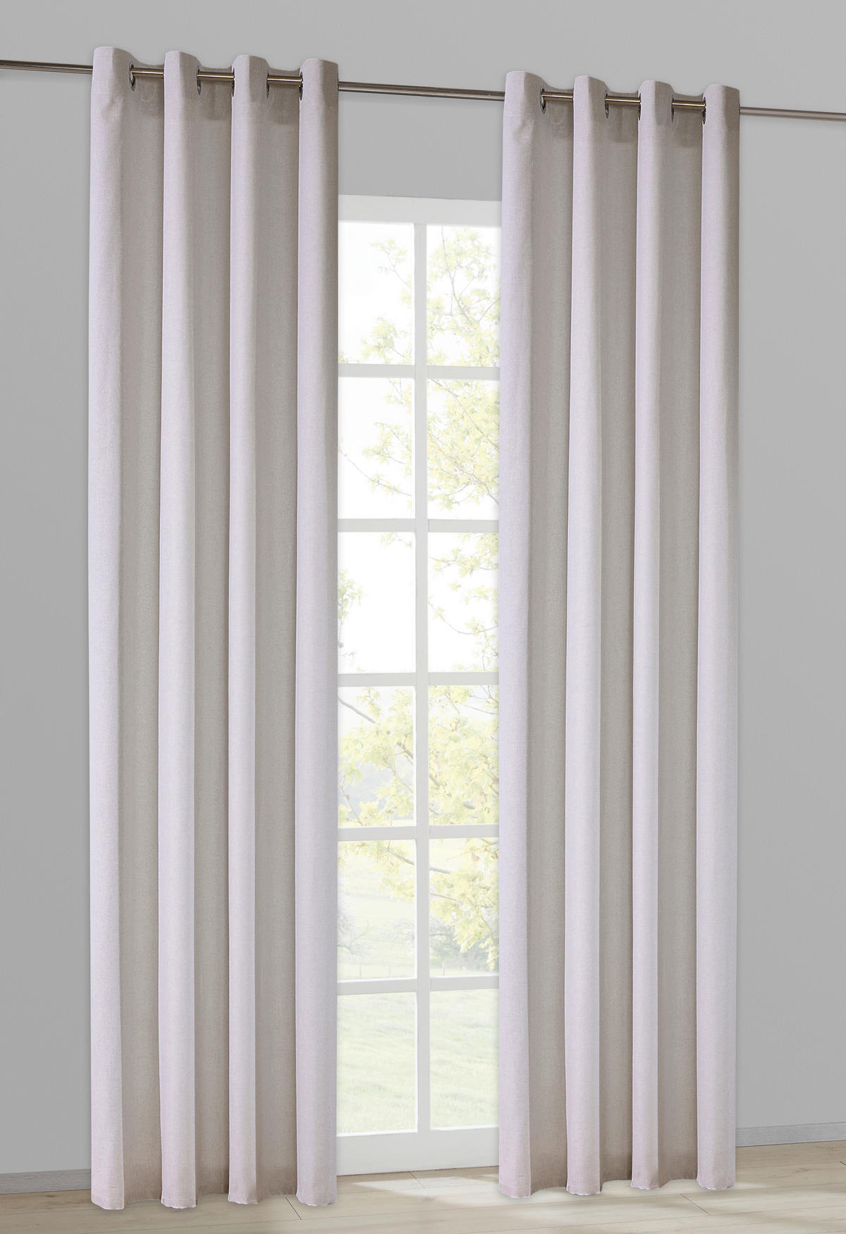 Ösenvorhang Sevilla sand B/L: ca. 135x245 cm Sevilla - sand (135,00/245,00cm)