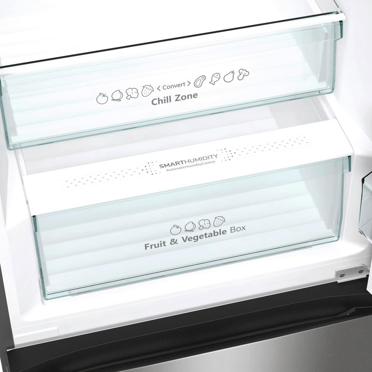 Hisense Kühl-/Gefrierkombination RM469N4ACD Silbergrau Kühl-Gefrierkombi RM469N4ACD - Silbergrau - Hisense