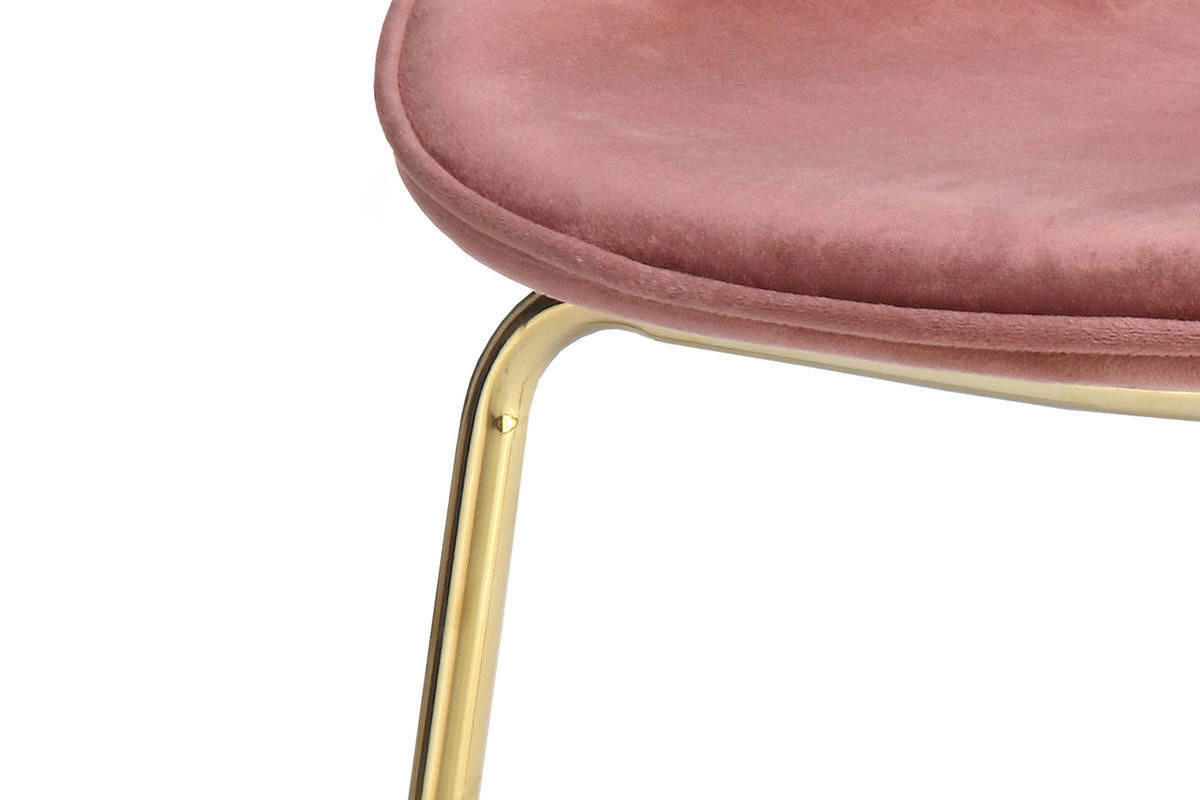Stuhl Charlize 100 2er altrosa Microfaser B/H/T: ca. 48x87x59 cm Charlize 100 2er - messing/altrosa (48,00/87,00/59,00cm) - 360 Living
