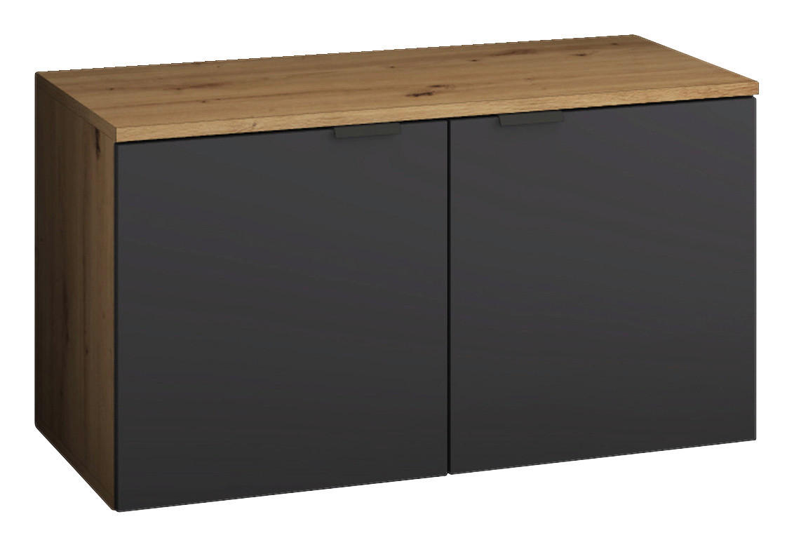Sitzbank Lagos Eiche Artisan Nachbildung anthrazit B/H/T: ca. 80x45x38 cm Lagos - Eiche/anthrazit (80,00/45,00/38,00cm)