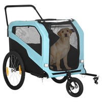 PawHut Hundeanhänger blau Polyester-Mischgewebe B/H/L: ca. 77x90x170 cm Hundeanhänger - blau (170,00/77,00/90,00cm) - PawHut