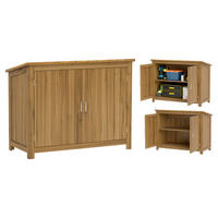 Outsunny Gartenschrank braun Holz B/H/L: ca. 50x85x110 cm Gartenschrank - braun (110,00/50,00/85,00cm) - Outsunny