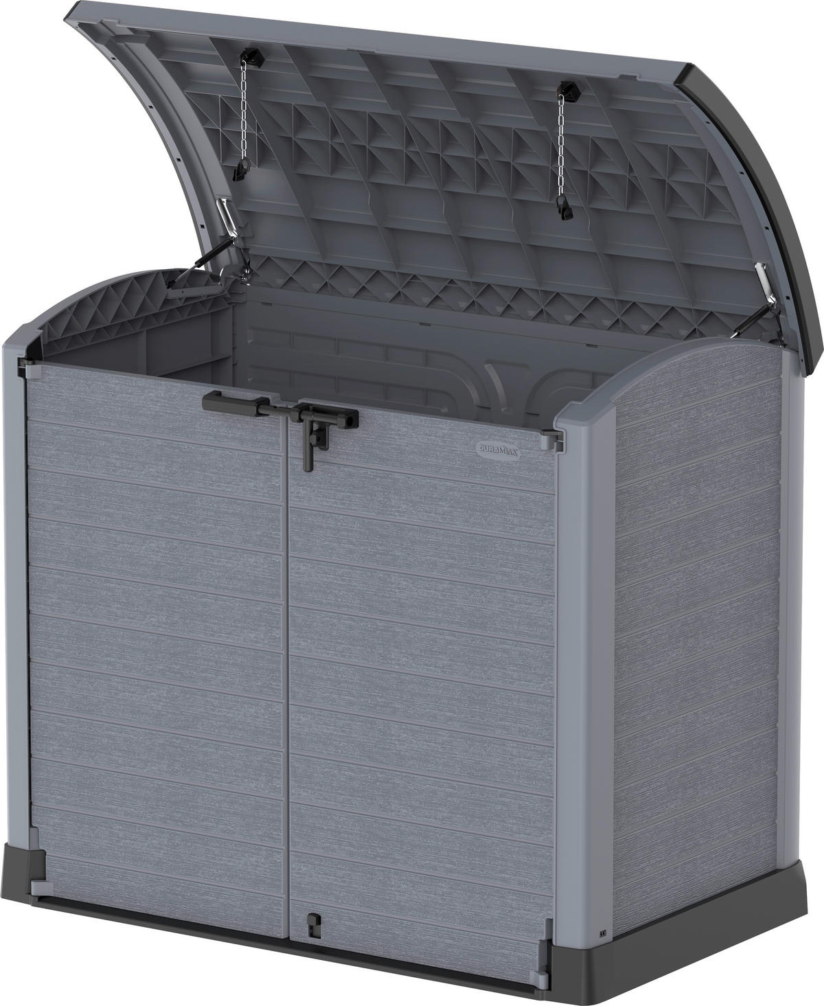 VCM Mülltonnenbox 2er StoreAway grau Kunststoff B/H/L: ca. 145x125x83 cm StoreAway - grau (83,00/145,00/125,00cm) - VCM