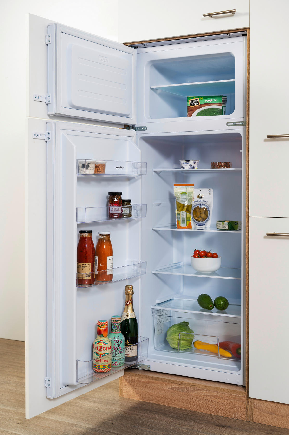 Respekta Küchenblock Economy weiß B/H/T: ca. 280x200x60 cm Economy - Eiche/weiß (280,00/200,00/60,00cm) - Respekta