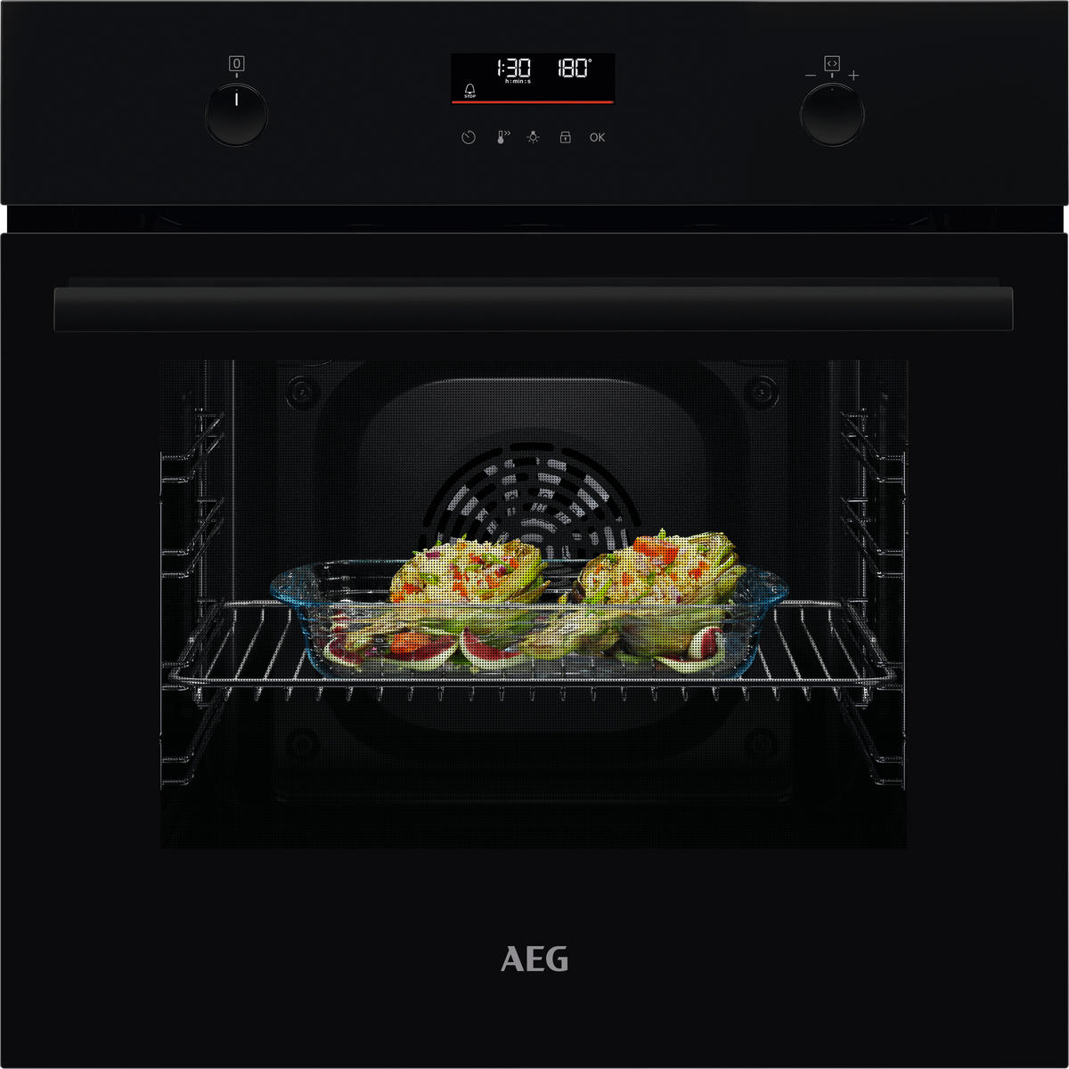 AEG Backofen-Set XXXL80P schwarz B/H/T: ca. 59,4x59,8x56,7 cm XXXL80P - schwarz (59,40/59,80/56,70cm) - AEG