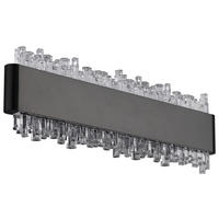 GLOBO Wandleuchte schwarz grau Aluminium Metall B/H/L: ca. 6,5x30,5x14,5 cm Wandleuchte-Stalagmita - schwarz/grau (14,50/6,50/30,50cm) - GLOBO