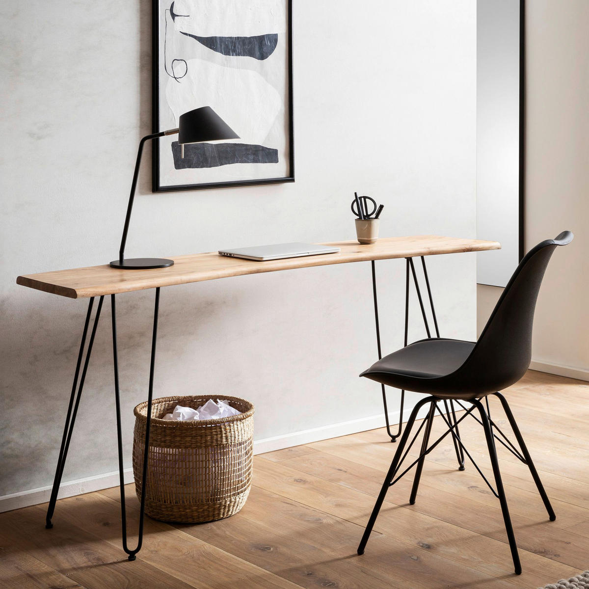 Schreibtisch natur B/H/T: ca. 150x75x36 cm Schreibtisch - natur (150,00/75,00/36,00cm) - Wohnling