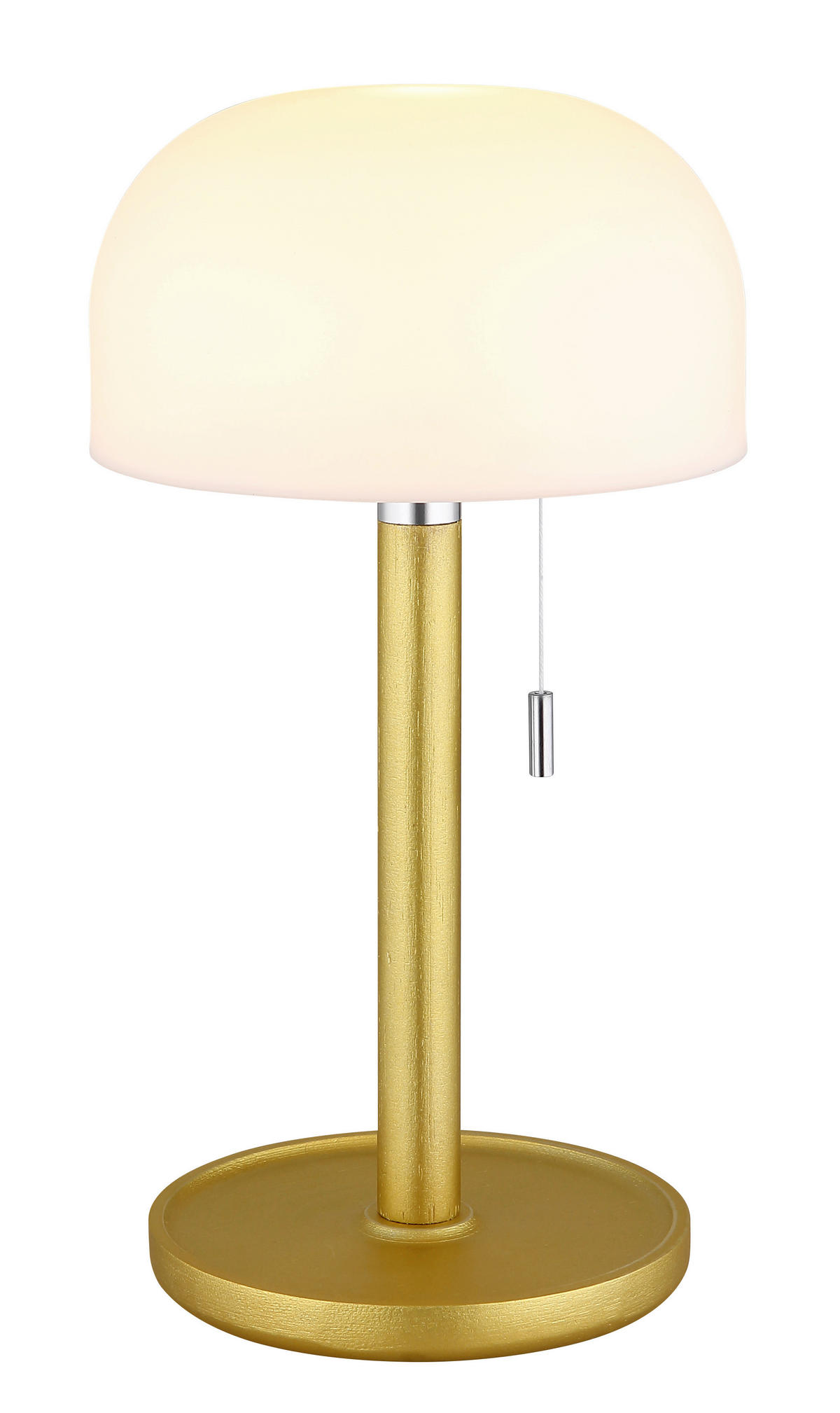GLOBO LED-Tischleuchte NORMAN 21016M Opal messing weiß Bambus Kunststoff H/D: ca. 28x15 cm 1 Brennstellen NORMAN - messing/weiß (15,00/28,00cm) - GLOBO