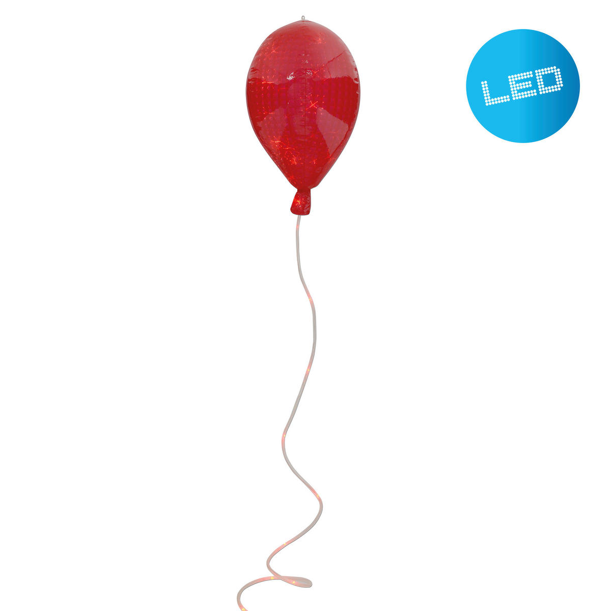 Näve Leuchten LED-Dekoballon rot Kunststoff B/H/T/D: ca. 35x50x35x35 cm LED-Dekoballon - rot (35,00/50,00/35,00cm) - Näve Leuchten