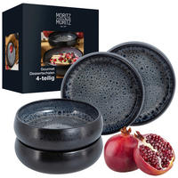 Moritz & Moritz Dessertschalen-Set grauschwarz Steinzeug H/D: ca. 5x19 cm Dessertschalen_4erSet - grauschwarz (19,00/5,00cm) - Moritz & Moritz