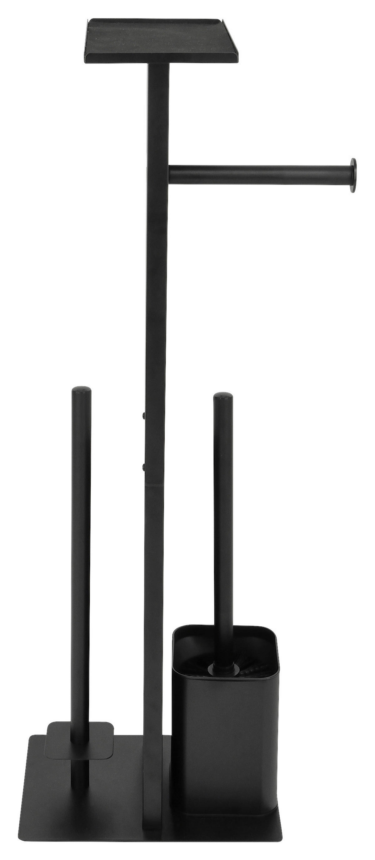 Stand-WC-Garnitur schwarz Edelstahl Stand-WC-Garnitur_Turin_4in1 schw. - schwarz (16,00/22,50/67,00cm) - Sensation