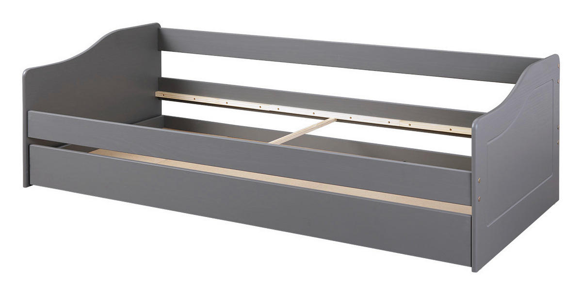 Funktionsbett Malte grau Liegefläche B/L: ca. 90x200 cm Malte - grau (208,00/97,00/62,00cm) - Inter Link