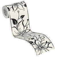 A.S.Creation Bordüre silber weiß B/H/D: ca. 13x500x8,5 cm Bordüre_selbstklebend - weiß/silber (8,50/500,00cm) - A.S.Creation