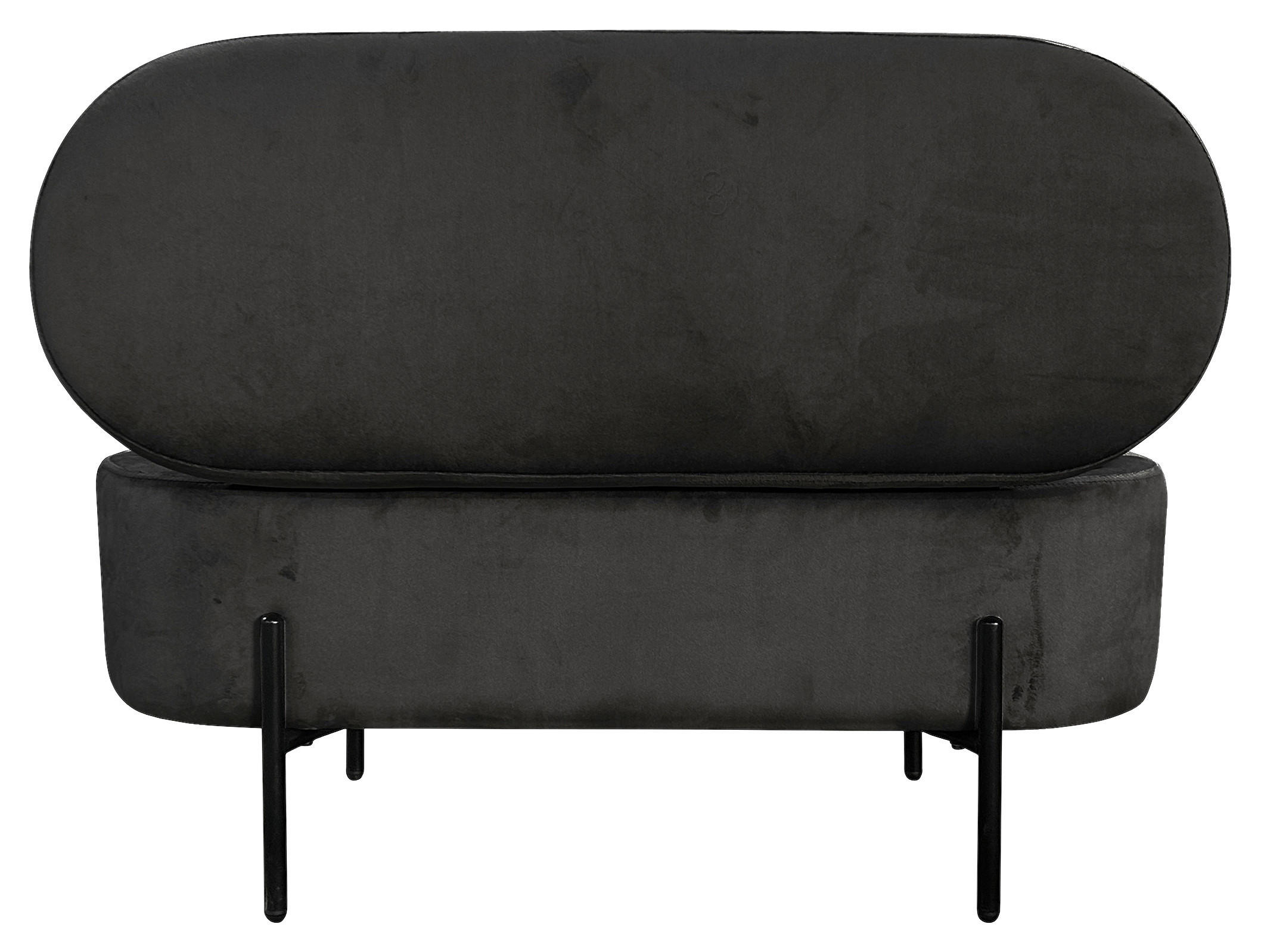 Bank NOVA schwarz Metall B/H/T: ca. 95x42x37,5 cm NOVA - schwarz (95,00/42,00/37,50cm) - byLIVING