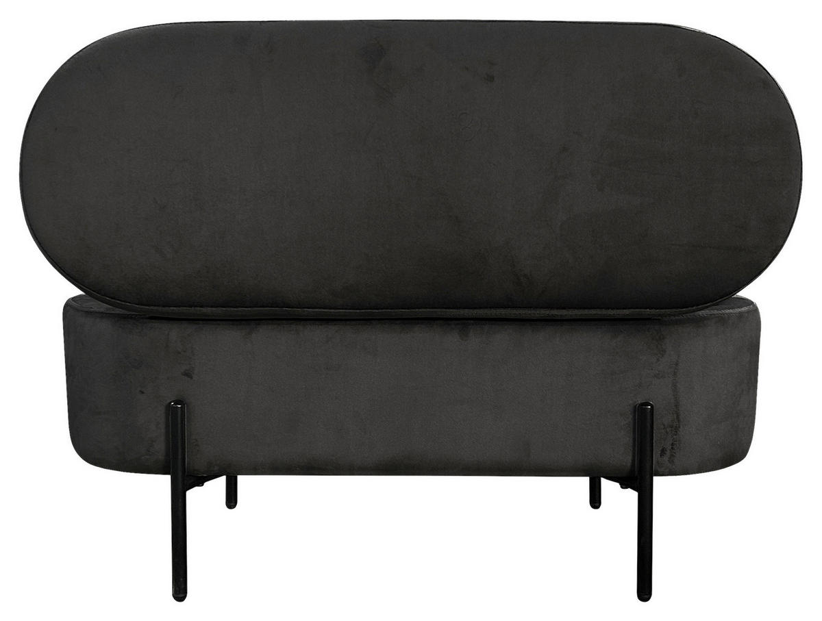Bank NOVA schwarz Metall B/H/T: ca. 95x42x37,5 cm NOVA - schwarz (95,00/42,00/37,50cm) - byLIVING