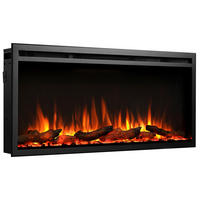 Balderia Elektrischer-Kamin Atlanta EF286B schwarz B/H/L: ca. 14,7x48x101,6 cm Elektro-Kamin Atalanta 40" - schwarz (101,60/14,70/48,00cm) - Balderia