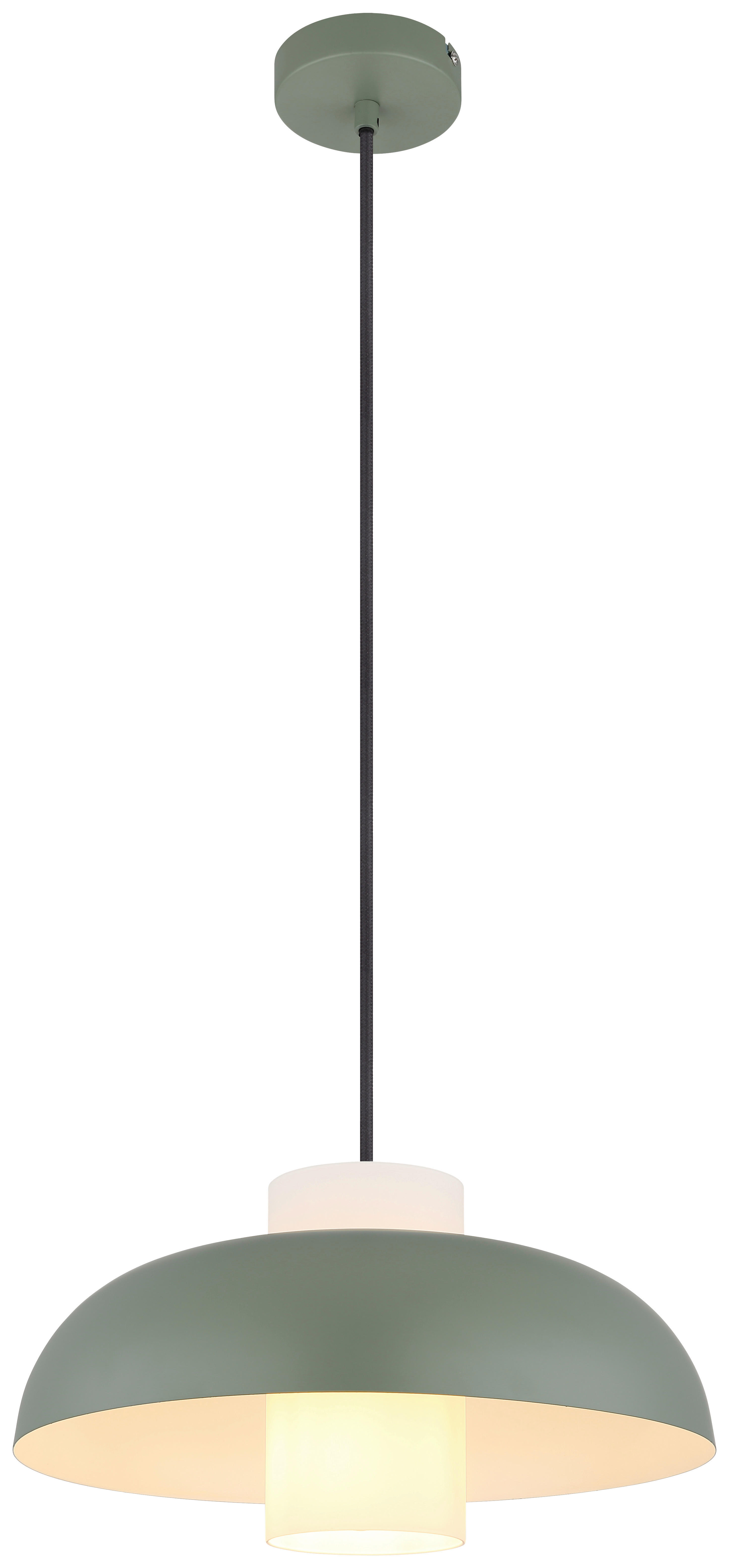 GLOBO Pendelleuchte grün Metall H/D: ca. 120x38 cm E27 1 Brennstellen LOWE - grün (38,00/120,00cm) - GLOBO