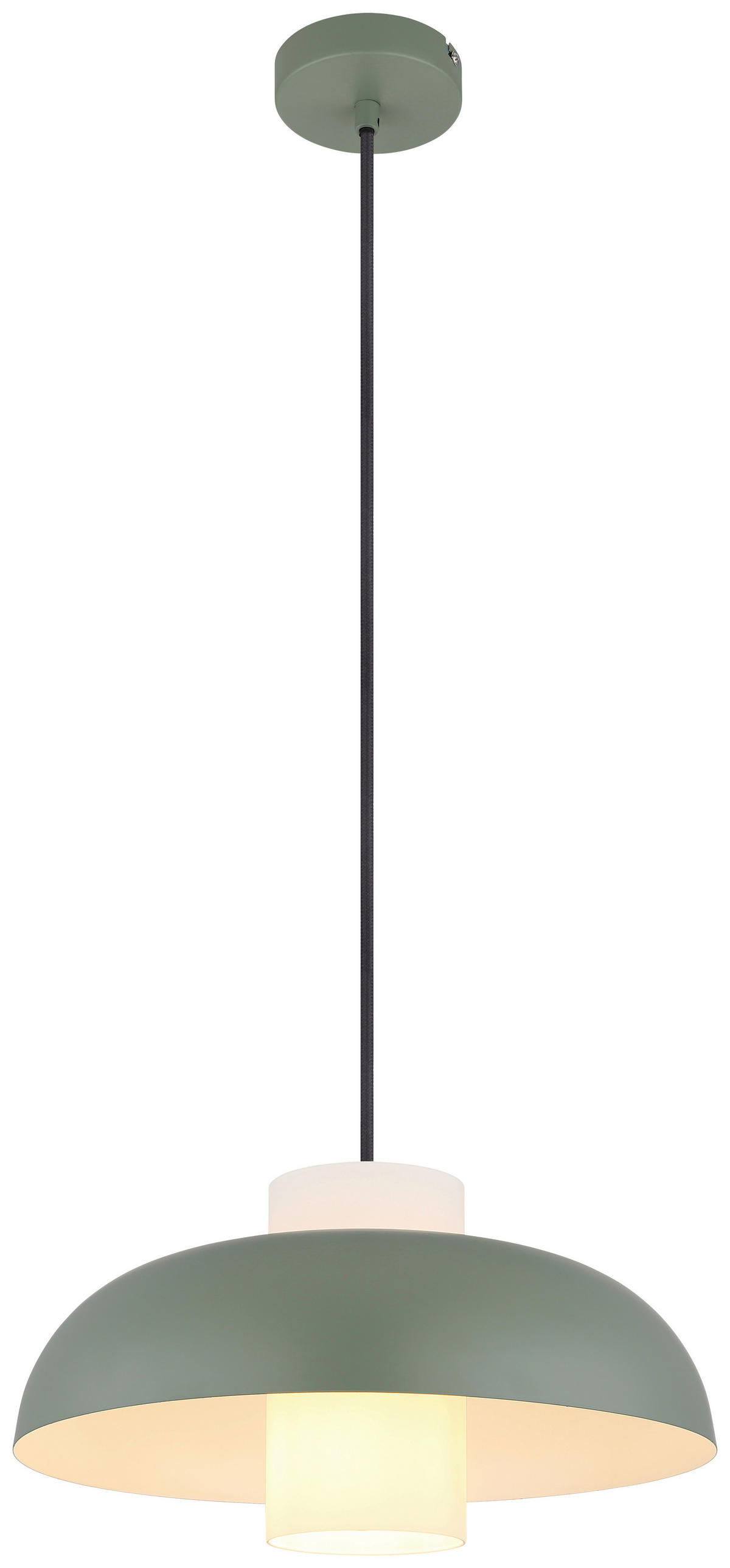 GLOBO Pendelleuchte grün Metall H/D: ca. 120x38 cm E27 1 Brennstellen LOWE - grün (38,00/120,00cm) - GLOBO