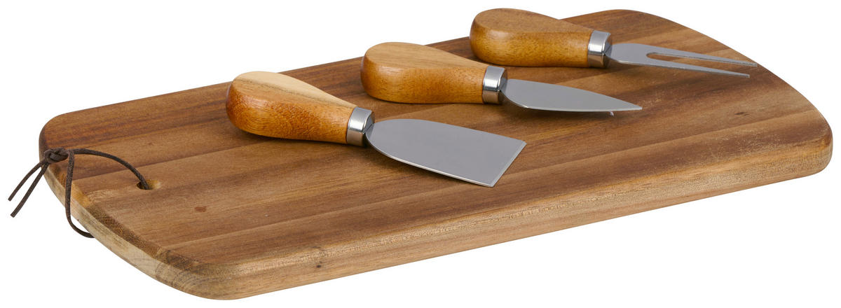 alpina Käsebrett mit Messern Käsebrett_mit_Messern_4tlg. - braun (35,00/17,50/1,80cm) - Alpina