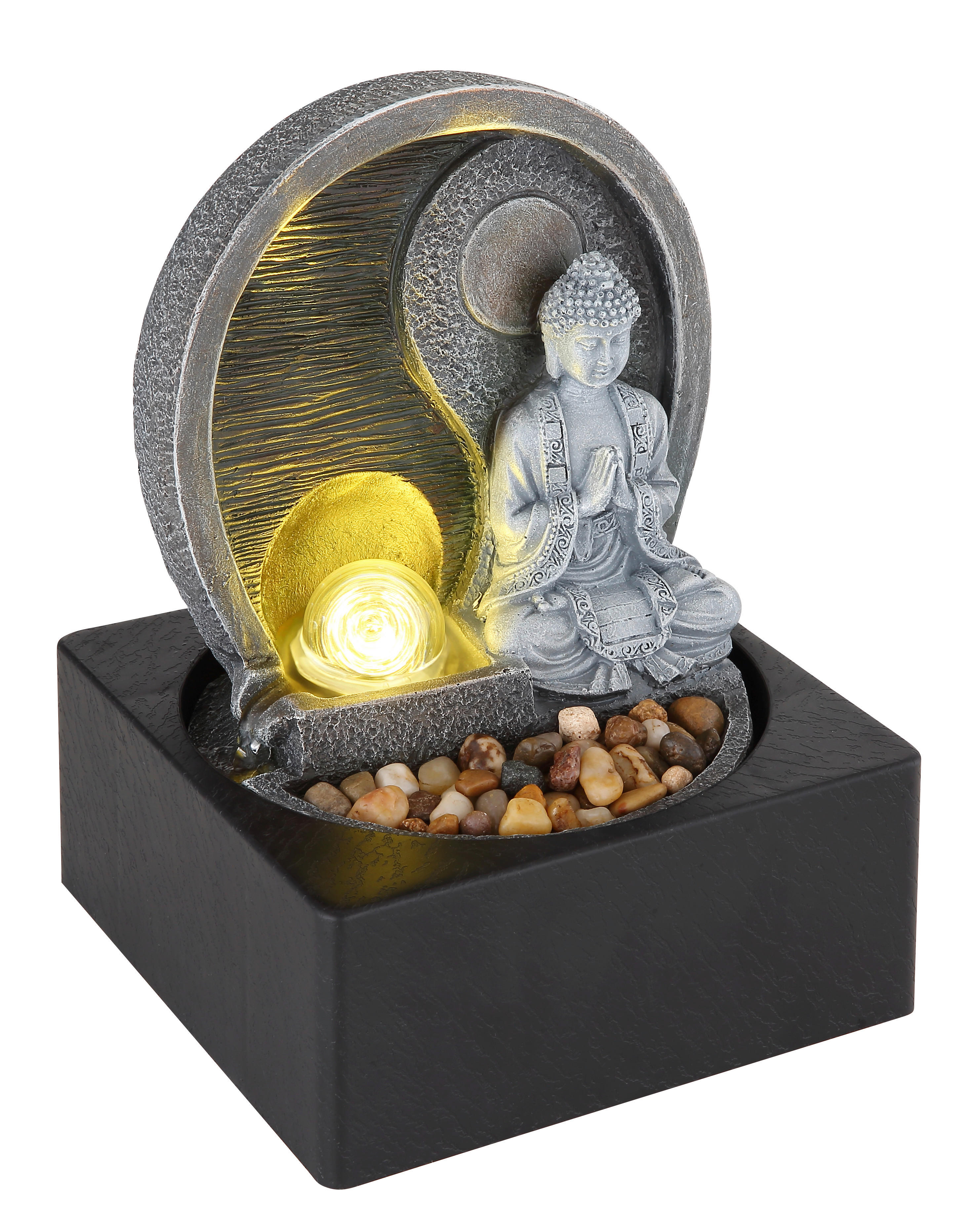 GLOBO LED-Brunnen FONTANA klar B/H/T: ca. 18x24x18 cm