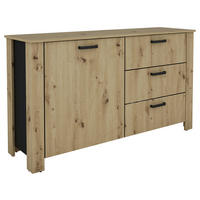 Sideboard FARO Eiche schwarz B/H/T: ca. 140x84x40 cm FARO - Eiche/schwarz (140,00/84,00/40,00cm) - byLIVING