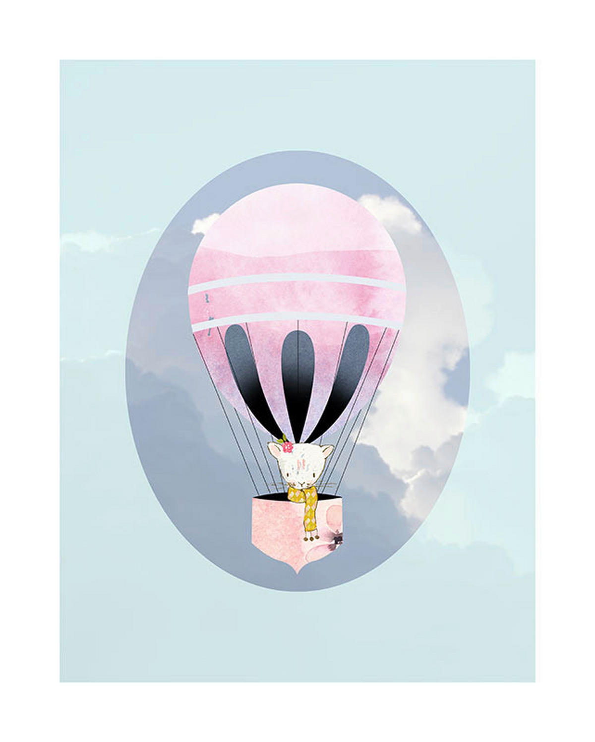 Komar Poster Happy Balloon Green Luftballons B/L: ca. 40x50 cm Happy Balloon Green - (40,00/50,00cm) - Komar