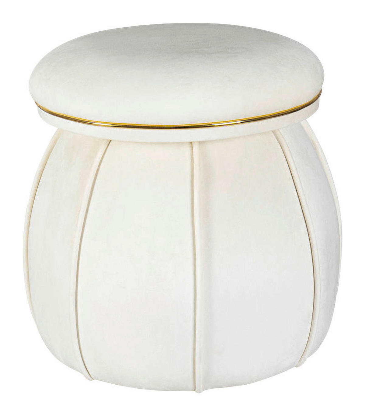 360 Living Hocker Corin 100 elfenbein gold H/D: ca. 51,5x51,5 cm Corin 100 - gold/elfenbein (51,50/51,50cm) - 360 Living