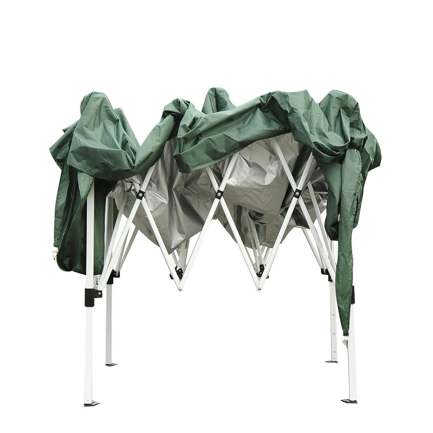 Outsunny Pavillon grün Stahl B/H/L: ca....