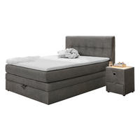Boxspringbett  grau Liegefläche B/L: ca. 140x200 cm Amy_Boxspringbett - grau (157,00/40,00/220,00cm)