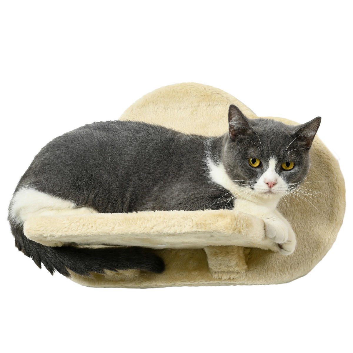 PawHut Katzen-Zubehör beige Edelstahl B/H/L: ca. 34x40x20 cm Katzentreppe - beige (20,00/34,00/40,00cm) - PawHut