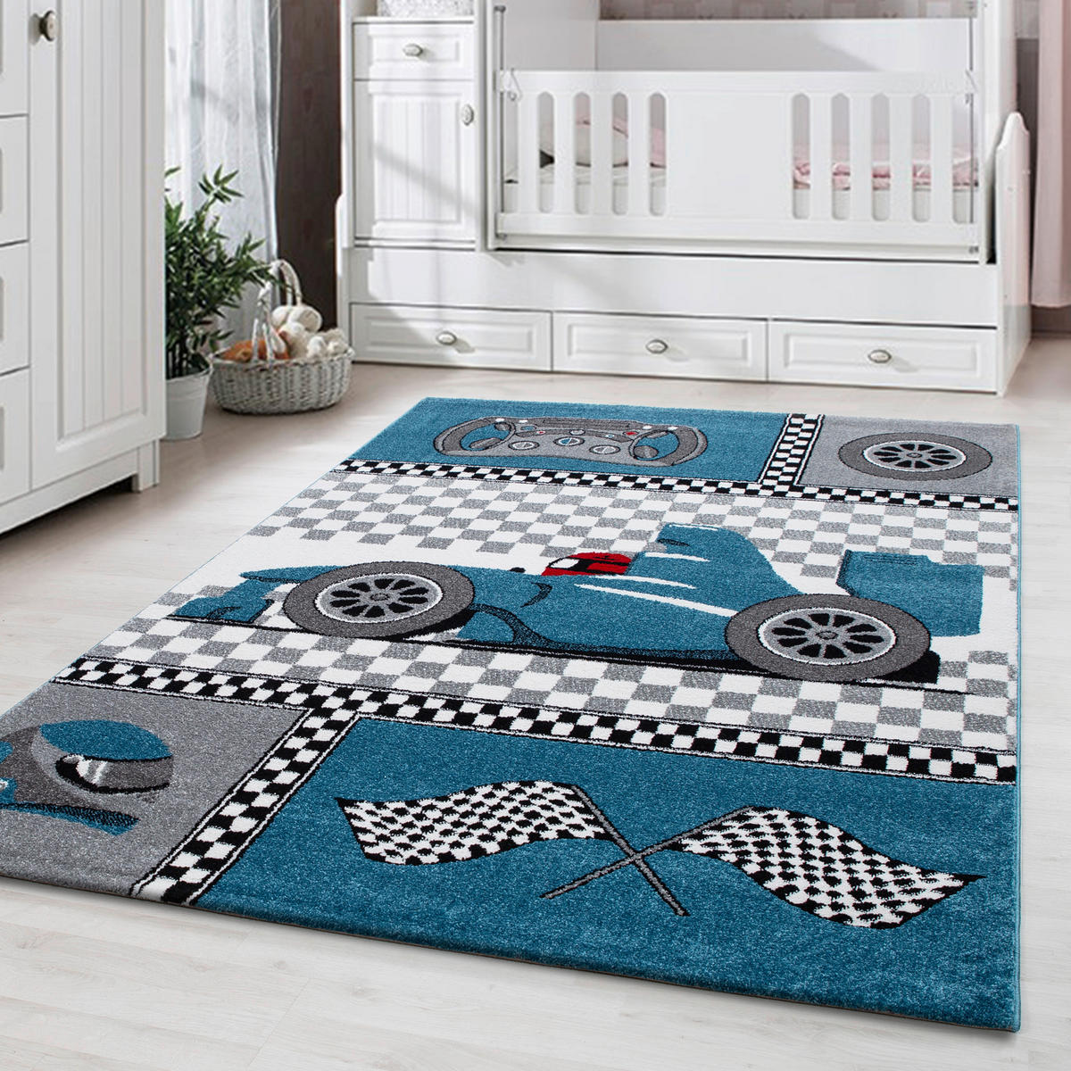 Ayyildiz Teppich KIDS blau B/L: ca. 120x170 cm KIDS - blau (120,00/170,00cm) - Ayyildiz