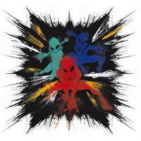 Komar Fototapete Spider-Man Color Explosion B/H: ca. 300x280 cm Spider-Man Color Explosion - (300,00/280,00cm) - Komar