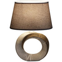 GLOBO Tischleuchte grau Keramik Textil B/H/T: ca. 20x41,5x31 cm E27 1 Brennstellen JEREMY - grau (20,00/41,50/31,00cm) - GLOBO
