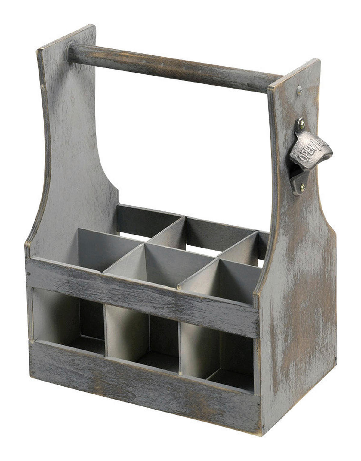 Kesper Flaschenhalter weiß Holz B/H/L: ca. 20x35x31 cm Flaschenträger - weiß (31,00/20,00/35,00cm) - Kesper
