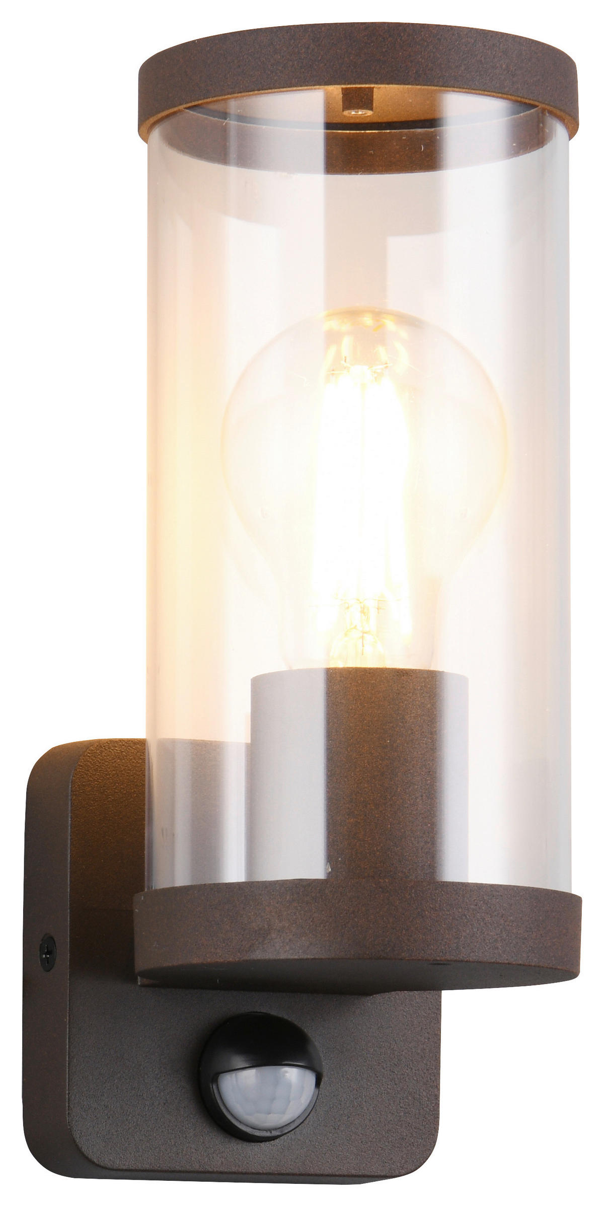 Reality Wandleuchte Bonito R21599124 transparent rostfarbig Kunststoff Metall B/H/T: ca. 9,5x23x12 cm E27 1 Brennstellen Bonito - rostfarbig/transparent (9,50/23,00/12,00cm) - Reality